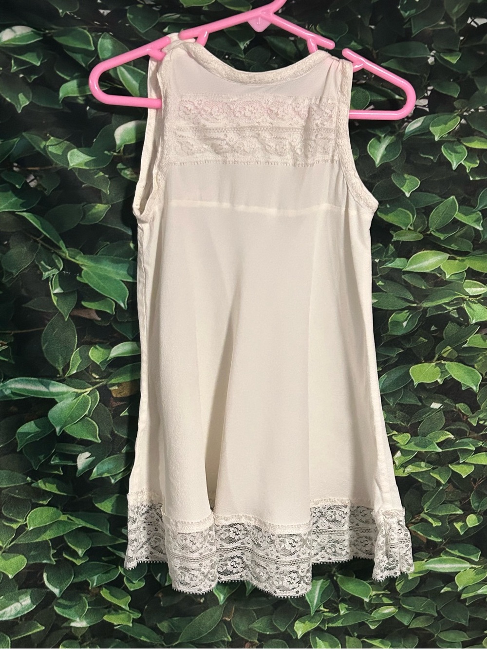 Vintage Acetate Lace Dressy Slip Sleeveless Ivory 2T